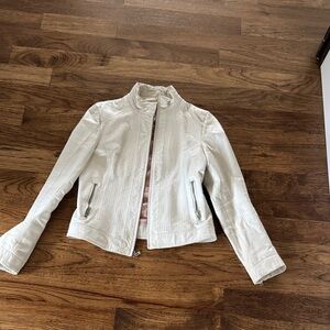 Women's White leather jacket